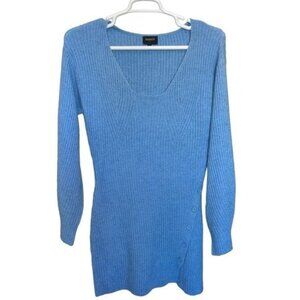 Bardot Wynter Knit Dress In Bijou Blue Size Large